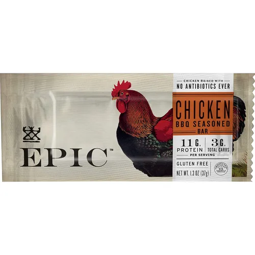 Miniatura 4 de EPIC BARBACOA Barra de proteína de pollo, Keto apta para el consumidor, 12 unidades, barras de 1.3 onzas