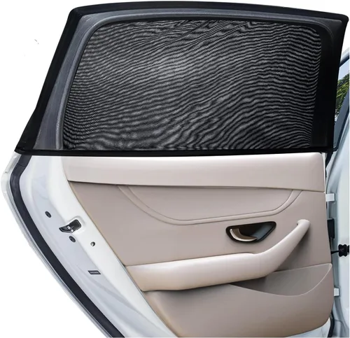 Kewucn Paquete de 2 cortinas para ventana de automóvil, bloqueador de rayos solares y protección UV para bebés y mascotas, cubiertas de malla