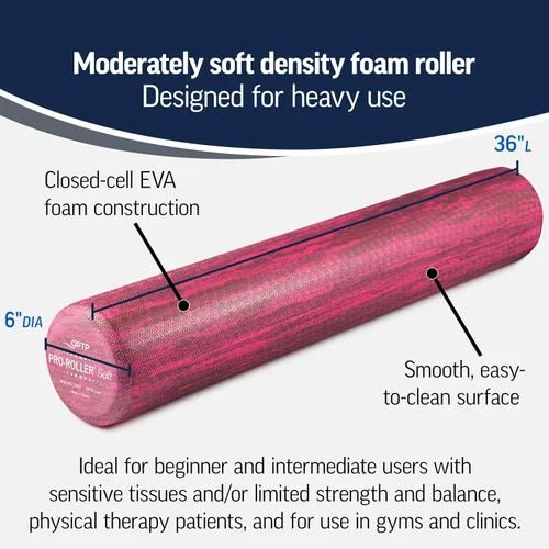 Miniatura 2 de OPTP PRO-Roller Rodillo de Espuma de Densidad Suave – Rodillo de Espuma Suave de Baja Densidad para Terapia Física, Pilates, Ejercicios de Rodillo