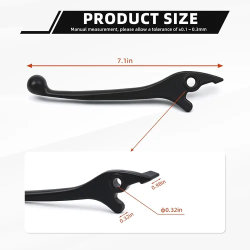 Miniatura 8 de Minho Palanca de freno de disco delantero Mini Bike Negra para izquierda para bicicletas Pit Dirt Bike de 50CC-125CC chinas