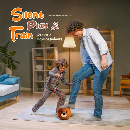 Miniatura 5 de VangeBow Pelotas de Fútbol Silenciosas de Interior para Niños Pequeños de 1-3 Años, Pelota de Fútbol Inflable de Felpa Suave para Bebés y Niños