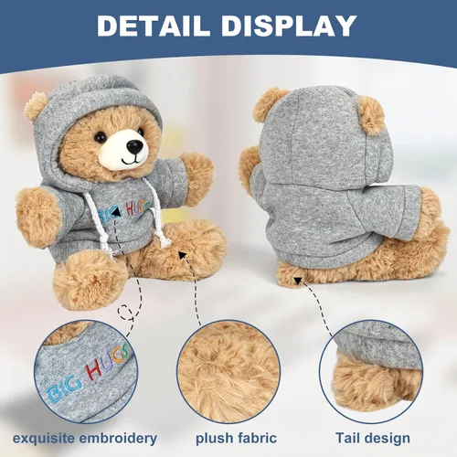 Miniatura 4 de Osacoe Oso de peluche Big Hugs con caja de regalo, sudadera extraíble para mayor comodidad y amor, para niños, mujeres y hombres en momentos