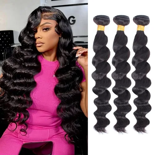 Miniatura 28 de Cabello Brasileño Ondulado Degradado de 2 Tonos 3 Paquetes Cabello Humano Virgen Remy Brasileño Paquetes de Tejido de Cabello Ondulado 100% Sin