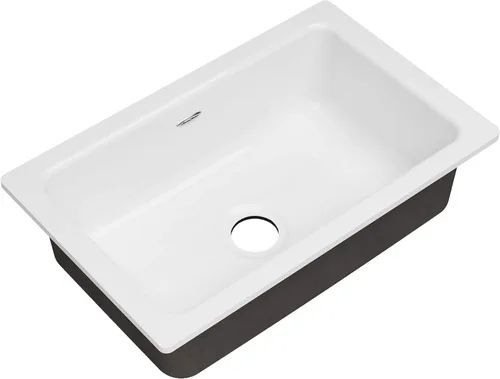 Miniatura 8 de American Standard 77SB16180.308 Delancey - Fregadero de cocina de hierro fundido (18 x 16 pulgadas), color blanco brillante
