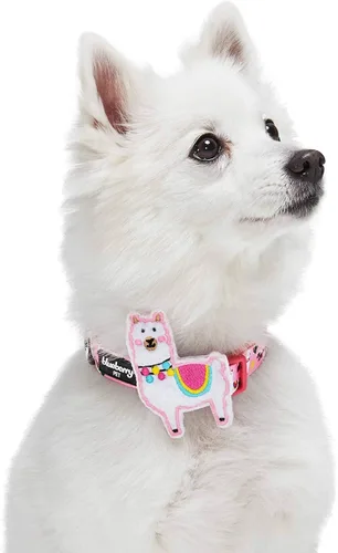 Miniatura 3 de Blueberry Pet 10+ Patrones Zoo Fun Collar de perro Llamas felices