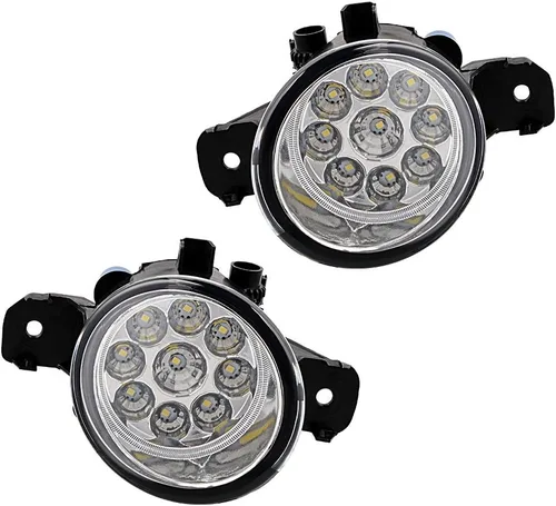 Miniatura 8 de Lámparas antiniebla de 9 LED con lente de cristal real Compatibles con Nissan Rogue Altima Sentra Maxima Versa Pathfinder (2X)