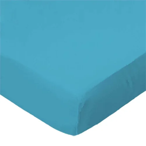 SheetWorld Sábana bajera ajustable de franela 100% algodón para patio de juegos para BabyBjorn Travel Cuna Light 24 x 42, franela FS9 - Azul