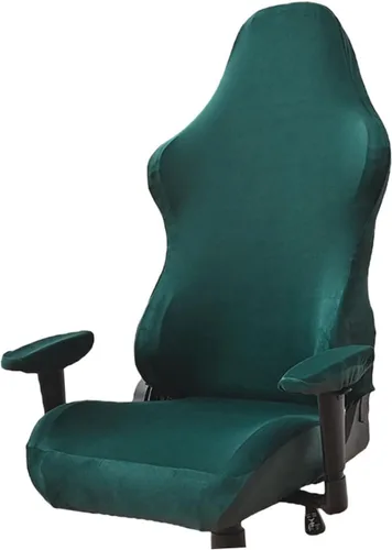 Miniatura 12 de Zerodeko 1 juego de funda para silla de juegos para computadora de forro polar plateado
