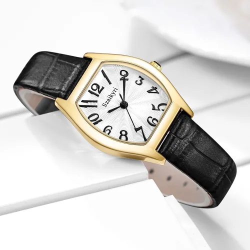 Miniatura 3 de Reloj Szaikyri en Forma de Barril para Mujeres con Números Árabes Fáciles de Leer, Reloj de Vestir para Damas