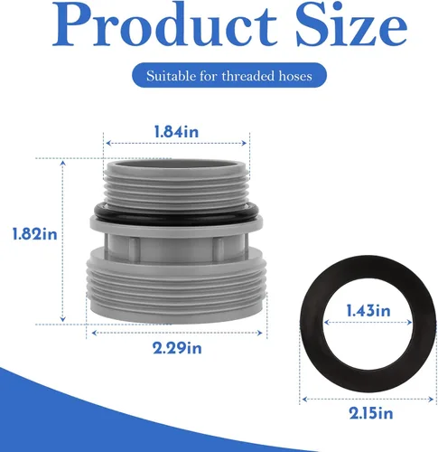 Miniatura 2 de PalpitateC Kit de conversión de manguera de piscina 4560 compatible con el adaptador de manguera de bomba de filtro de piscina Intex para kit