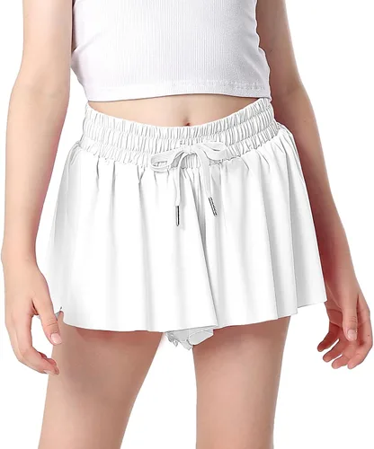 Miniatura 5 de Dancer queen Pantalones cortos holgados con cordón para niñas, pantalones cortos deportivos para correr, deportes, gimnasia para 6 a 12 años