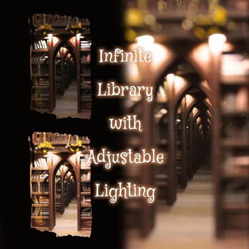 Miniatura 4 de DolphinIsle Kits de rincón de libros para adultos, decoración de estantería de libros DIY rompecabezas 3D biblioteca de hechizos mágicos con ilusión
