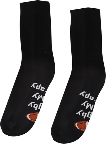Miniatura 6 de PXTIDY 2 pares de calcetines para amantes del rugby - Calcetines novedosos para fanáticos del rugby