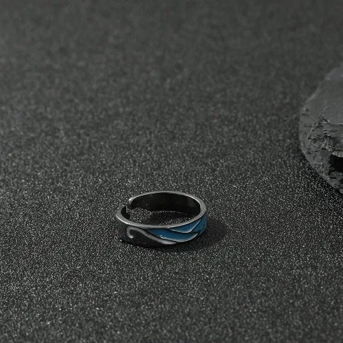 Miniatura 6 de ZHUOXING Anime Ring - Tanjirou Cosplay Anime Adjustable Open Rings manga Jewelry For Women Girl