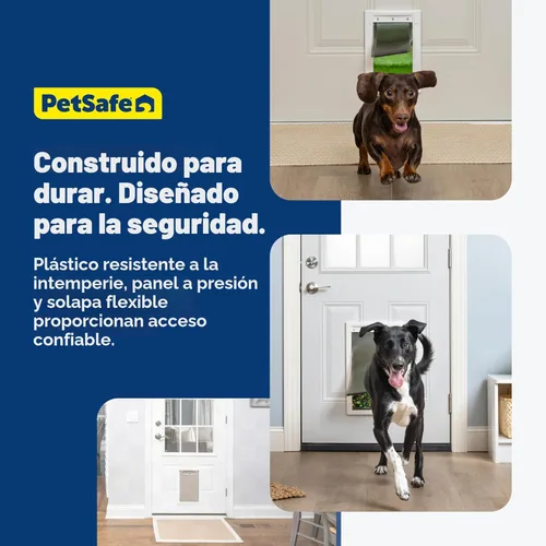 Miniatura 5 de Puerta para mascotas PetSafe de plástico - Fácil instalación para puertas de madera, PVC, metal y paneladas - Marco de plástico resistente a