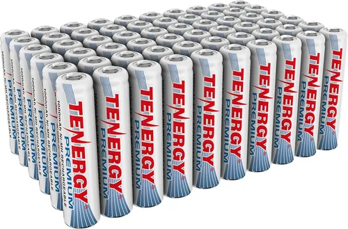 Tenergy Pilas AAA recargables de alta calidad, baterías NiMH AAA de alta capacidad de 1000 mAh, batería de celda AAA, paquete de 60