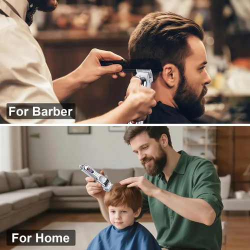 Miniatura 7 de CIICII Juego de cortapelos y recortadores de cabello para hombre, cortapelos profesionales inalámbricos para cortar el cabello