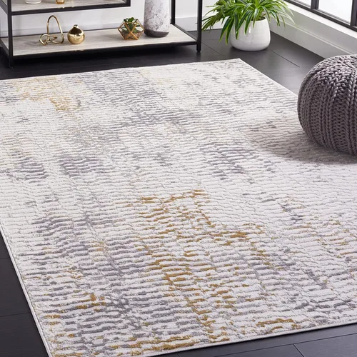 Miniatura 9 de SAFAVIEH Palma Collection - Alfombra de pasillo, 2 pies 2 pulgadas x 9 pies, color beige y gris, diseño geométrico, ideal para zonas de alto tráfico