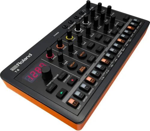 Miniatura 7 de Roland AIRA Compact T-8 BEAT MACHINE Máquina de ritmo y bajo ultraportátil con sonidos Roland genuinos Secuenciador de batería TR-REC Seis