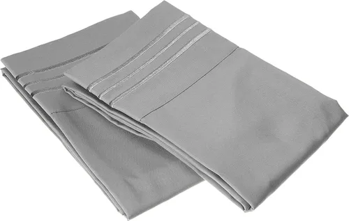 Miniatura 46 de Elegante juego de cómodas sábanas para cama de 1500 hilos resistente a arrugas y a la decoloración, calidad egipcia de lujo ultrasuave de 4 piezas