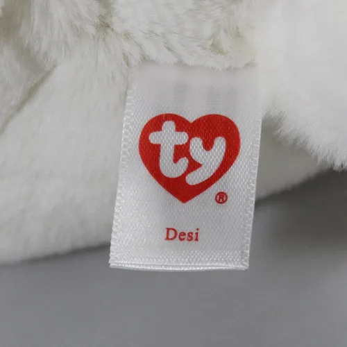 Miniatura 6 de Ty Beanie DESI - Oso de San Valentín blanco llevando corazón rojo - 6