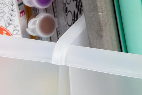 Miniatura 6 de IRIS Contenedor de plástico para libros de Estados Unidos, paquete de 8, caja de contenedor de conexión vertical para oficina, dormitorio, estudio