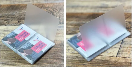 Miniatura 4 de Juego de 2 carteras hipster de vinilo resistente de 6 páginas hechas en Estados Unidos, Gris, Minimalista