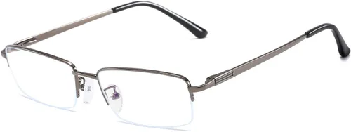 Miniatura 11 de Half Rimless Metal Eyewear Frames Blue Light Blocking Transparent Lens Business Glasses