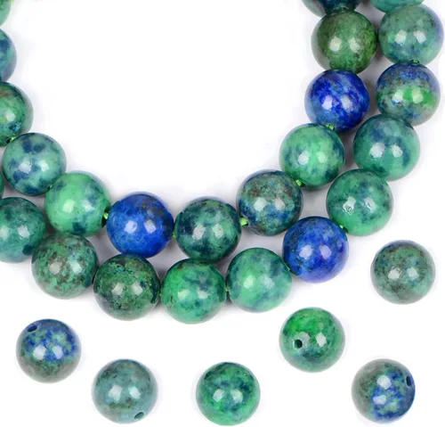 Miniatura 57 de AD Beads Cuentas redondas sueltas de piedras preciosas naturales de 15 pulgadas para pulseras, collares, aretes, manualidades, manualidades