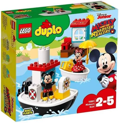 LEGO - 10881 - Kit de contrucción DUPLO del bote de Mickey de Disney (28 piezas), multicolor, Estándar, Multicolor