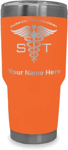 Miniatura 15 de LaserGram Vaso aislado al vacío de 20 onzas, ST Surgical Technologist, grabado personalizado incluido (gris)