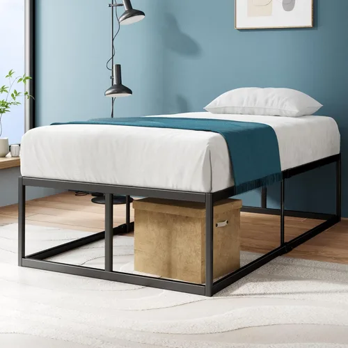 Miniatura 24 de Zinus Joseph - Marco de cama de plataforma de 10 pulgadas, soporte de listones de madera, no necesita somier, embalaje ecológico WonderBox(TM)
