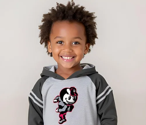 Miniatura 3 de Wes and Willy - Sudadera con capucha de manga larga para niños de universidad con rayas