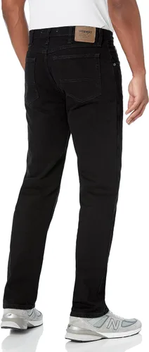 Miniatura 4 de Wrangler Authentics - Pantalones de mezclilla clásicos de 5 bolsillos, ajuste regular, para hombre de algodón