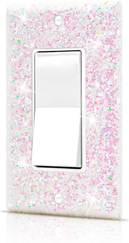 Miniatura 14 de Cubierta de placa de pared para interruptor de luz, tamaño estándar 11.43 cm x 7.01 cm, Dengduoduo Cubierta decorativa de placa de pared plateada