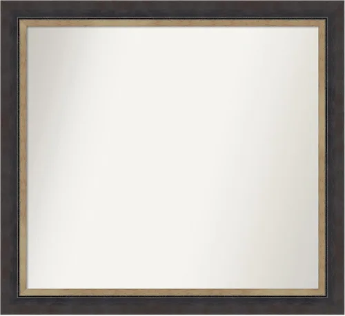 Miniatura 188 de Amanti Art Espejo personalizado, espejo de baño negro Astor, espejo de pared o espejo de tocador de baño sobre el fregadero (25 x 25 pulgadas)