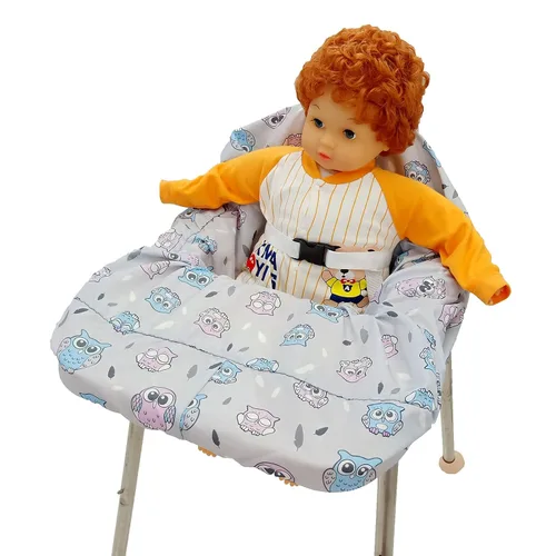 Miniatura 4 de Pozico Funda para carrito de compras para bebé y funda para silla alta – Lavable a máquina, funda para carrito de comestibles para bebés con bolsa