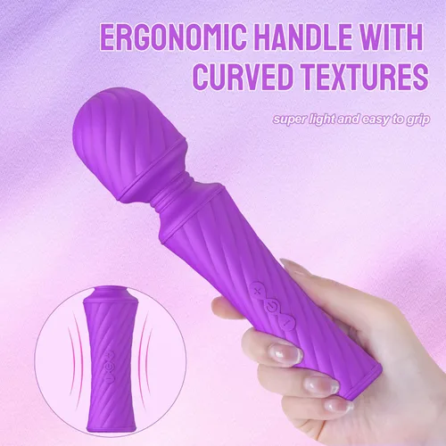 Miniatura 5 de Potente mini vibrador de tamaño de bolsillo, MEANINS Verna, vibrador de varita con cabeza flexible, varita vibradora con motor silencioso, silicona