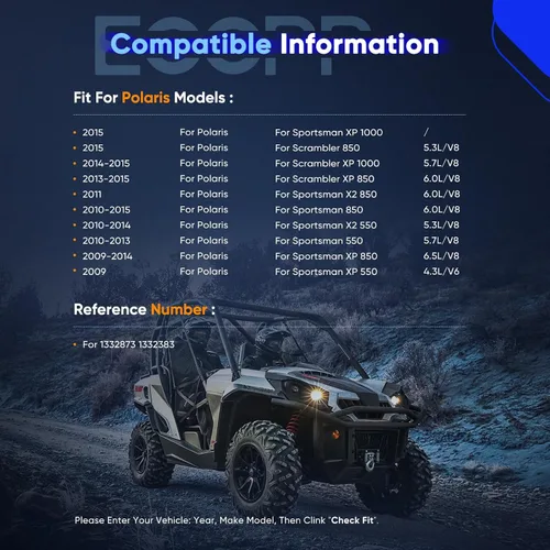 Miniatura 3 de ECCPP Eje CV delantero izquierdo/derecho para Polaris Sportsman 550/850/1000 Scrambler XP 1000 Scrambler 850