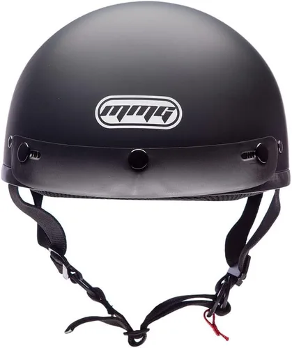 Miniatura 2 de Casco medio de motocicleta DOT Street Legal, M, Negro caucho