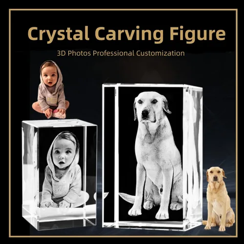 Miniatura 6 de Foto de cristal 3D personalizada, regalo romántico para hombres y mujeres, marcos de fotos de cristal grabados personalizados, regalos para el día