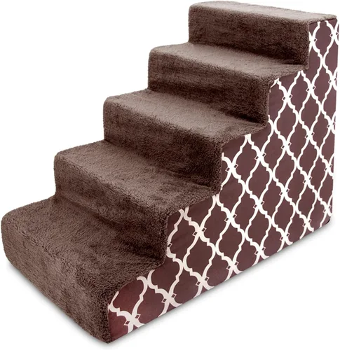 Best Pet Supplies - Escalera de espuma portátil, perros pequeños, gatos, equilibrada, segura, antideslizante, interior, sin montaje, apoyo sillón,