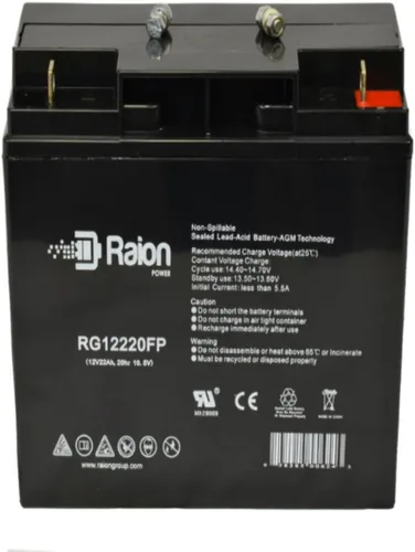 Miniatura 2 de Raion Power Batería AGM de repuesto de 12V 22Ah para Clore Automotive JNC 660AIR Jump N Carry Jump N Carry Jump Starter - 1 paquete