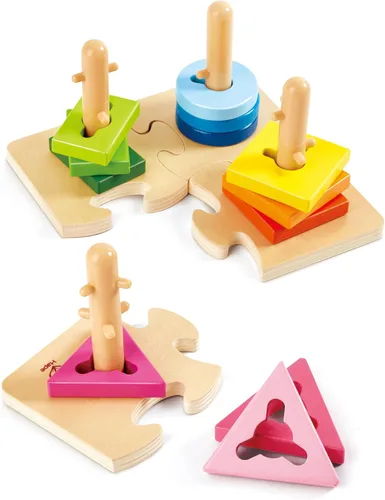 Miniatura 2 de Hape rompecabezas con taquetes de madera creativo para niño