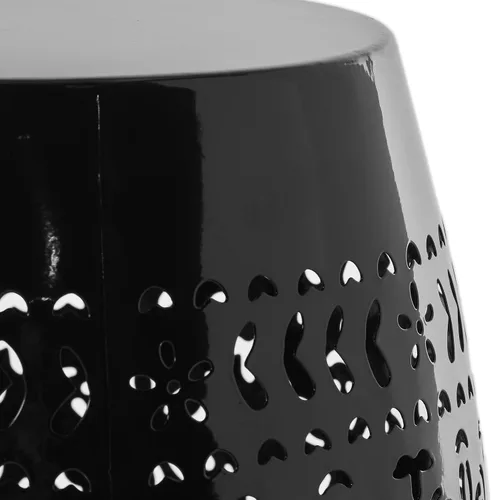 Miniatura 9 de Christopher Knight Home Ruby Outdoor - Mesa auxiliar de hierro de 12 pulgadas, color negro