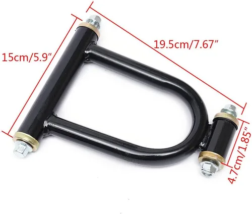 Miniatura 8 de Kit de brazo oscilante de suspensión delantera, brazo basculante superior/inferior para bricolaje, Go Kart, ATV, Quad Bike Buggy (8.661 in)