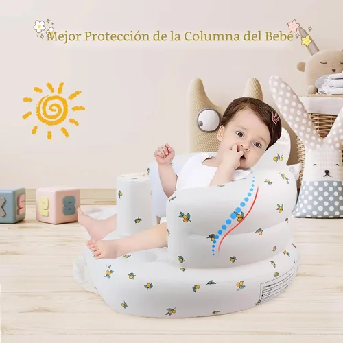 Miniatura 5 de EKEPE Asiento Inflable para Bebé para Bebés de 3 Meses en Adelante, Asientos de Piso para Infantes para Sentarse Erguido, Asientos de Bebé