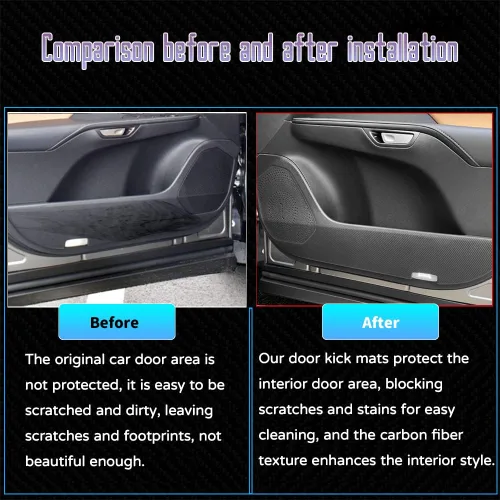 Miniatura 2 de Accesorios interiores personalizados, 4 unidades para Lexus RX 350/RX 350h/RX 450h+/RX 500h de cuero para puerta de automóvil, calcomanías