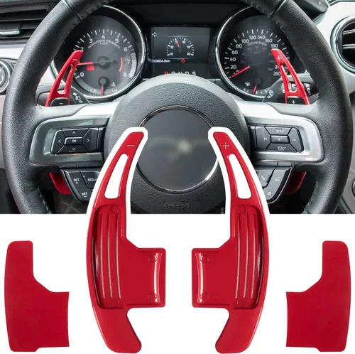 Miniatura 8 de E-cowlboy - Cubierta extendida para palanca de cambio de volante, para Ford Mustang 2015 2016 2017 2018 2019 2020 2021 2022 2023, accesorios de Azul