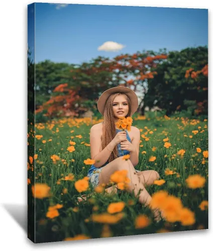Miniatura 11 de Looife Impresiones en lienzo personalizadas de 40 x 20 pulgadas con tu foto, arte de pared personalizado con tu foto sobre lienzo